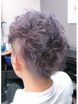 アミューズ(amuse) ツーブロックソフトモヒカングレージュbyカットハウスアン