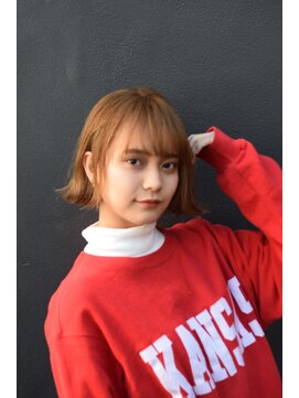 ミエルヘアーエスト 新宿店(mielhair est) 【miel hair est新宿】外国人風☆アプリコットオレンジ☆