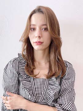 アルバム 新宿(ALBUM SHINJUKU) ブラウン艶ロング_外ハネボブセクションカラー_58906