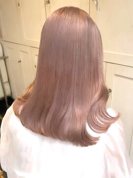 ベレーザ 渋谷(BELEZA) ba2000バニラベージュ大人ガーリー顔回りレイヤー韓国ヘアー