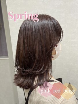 カラークチュール(Color Couture) ボブウルフ/グレージュカラー/黒髪/ココアベージュ/前髪/韓国