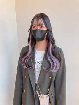 アリーズ(ALLYS) インナーカラーエクステ ペールパープル @rrchimu