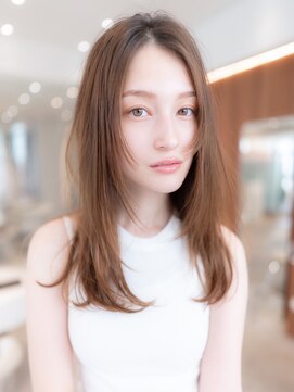 ハバナ 新宿(HAVANA) 20代30代大人かわいい斜めレイヤーカットシルキーベージュ