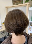 毛先ワンカールショートボブ