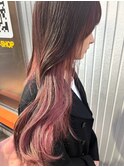 外ハネ韓国巻き×ピンクベージュ