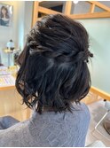 結婚式お呼ばれヘアセット/ボブアレンジ/ヘアアレンジ