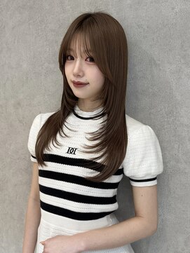 ロンド ロワール 門前仲町(Lond Loire) 韓国レイヤーカット/くびれ巻き/前髪顔周り/セミディ[門前仲町]