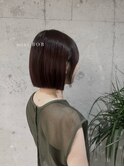 丸まらない切りっぱなしボブ