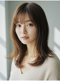 イメチェン/美髪/外ハネボブ/ワイドバング/髪質改善/縮毛矯正
