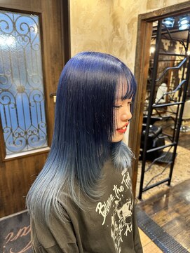 ヘアー クリエイト カルバリ(HAIR CREATE Calbari) 水色グラデーション
