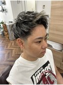 ジェットモヒカン/金メッシュ/ツイストパーマ〈理容室〉西川口