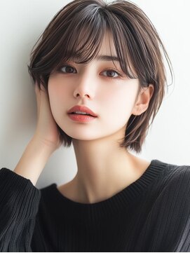 レリーオーファ 六甲(RelyOfa) 大人可愛いショートボブ[六甲/髪質改善/白髪ぼかし]