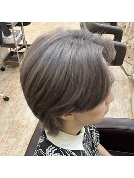 メンズブリーチ　ホワイトシルバー