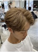 熊本メンズヘア メンズカラー ハイトーンカラー ミルクティー