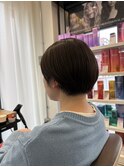 ショートボブ×アッシュグレージュ