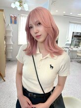 ロマーリ(LOMARLIE)&nbsp;倉敷ハイトーン20代30代顔周りレイヤーブリーチピンクベージュ