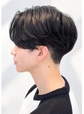毛流れニュアンスフェザールーズセンターパート赤羽メンズパーマ