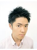 2ブロックショートアップバング