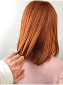 大人可愛い20代30代40代ネオンカラー　コーラルオレンジ
