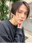 20代30代前下がり大人センターパート　オシャレ感