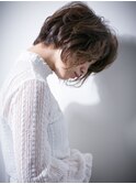 くせ毛風ショートウルフ大人かわいいミニボブv上尾20代30代40代