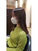 【ブラウンピンク】【ロング】【艶カラー】
