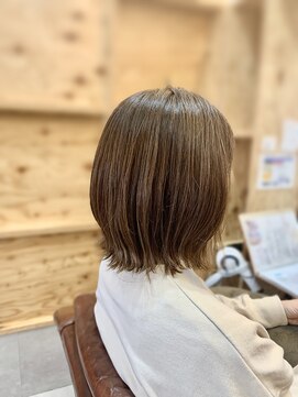 アドラーブル 長岡新保店(adorable) 大人可愛い切りっぱなしボブモカベージュ