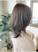 大人かわいいこなれカーキグレージュセミディ30代髪型梅ヶ丘下北