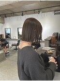 ぷつっとボブ × 暗めグレージュ
