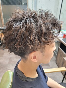 メンズ レオ 南森町店(men's LEO) かき上げ×ミックススパイラルパーマ