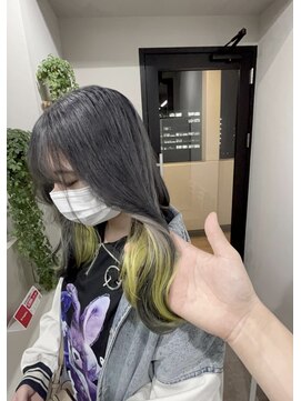 ユウル 横浜(juhl.) インナーカラー/イヤリングカラー/ケアブリーチ/イエローカラー