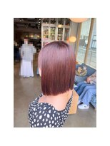 オーガニック リブ 川越(organic+live)&nbsp;20代30代40代大人可愛いルージュピンク透明感切りっぱなし