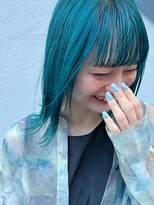 サル(saru)&nbsp;#ターコイズブルー × #顔まわりカット