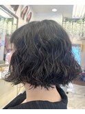 ミニボブのパーマスタイル