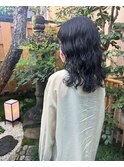 癖毛を活かしてウェーブパーマ