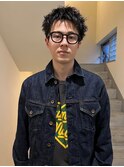 アップバングスパイキーショートツーブロックビジネススタイル