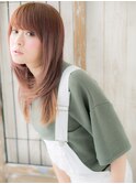 辻堂/髪質改善/フルバング!ベビーピンク×顔周りレイヤーロングf