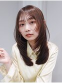 ロング顔周りレイヤー前髪カット美髪_ba553132