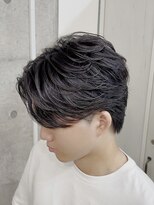 メルシー トータル ブランディング サロン(merci TOTAL BRANDING SALON) メンズフェザーパーマ　毛流れパーマセンターパートウルフヘア