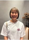 グレージュミニボブ0907ハイライトカラー