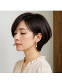 ナチュラルショートボブ　20代 30代 40代 50代 60代 髪質改善
