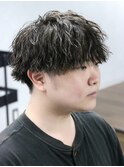 メンズヘア ツイストスパイラル ツイストパーマ 黒髪 フェード