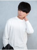爽やかメンズ☆無造作ツーブロックマッシュナチュラル黒髪