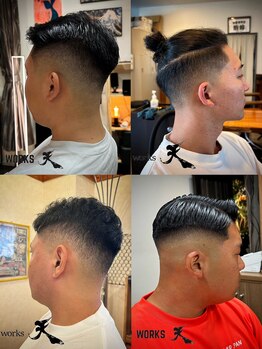 ヘアーワークス天(Hair works)の写真/ビジネスマンの身だしなみを整える!メンズカット専門で安心◎フェードカットも◎さわやか印象に!