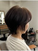 白髪ぼかし/ショートボブ/ハッシュウルフ