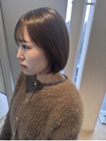 リノ 守山店(lino) 大人かわいい丸みボブ×艶グレージュ