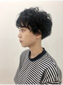 ブラックショート×パーマ