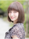 20代30代40代グレージュ★大人可愛いツヤ髪小顔ストレートボブ