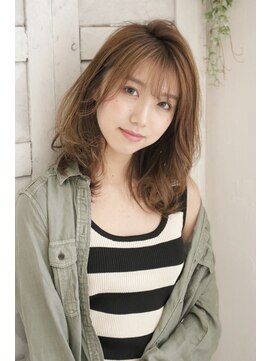 アグ ヘアー マロン梅田3号店(Agu hair marron) 大人きれいセミロングミックスウェーブ