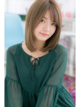 ミック ヘアアンドメイク アップ 駒込店(miq Hair&Make up) 色っぽさと透け感*オリーブアッシュのイイ女ミディ